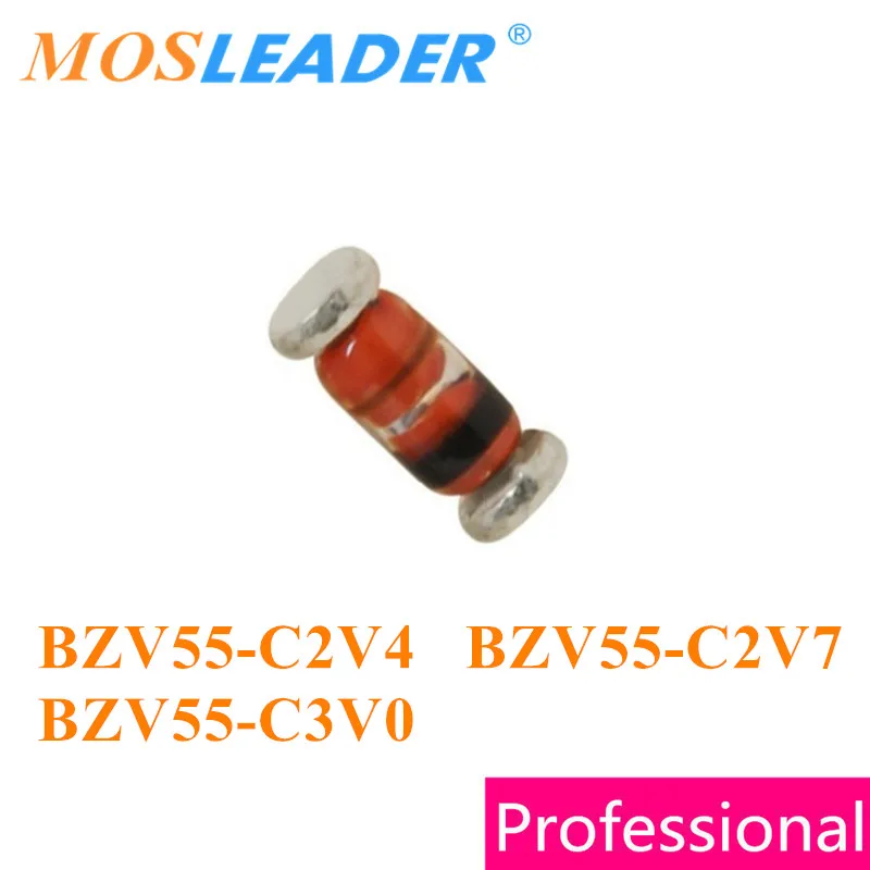 Mosleader 2500 шт. LL34 SOD80C BZV55 серия 2 4 В 7 в 3 аналогичная лампа BZV55C2V4 BZV55C2V7 BZV55C3V0