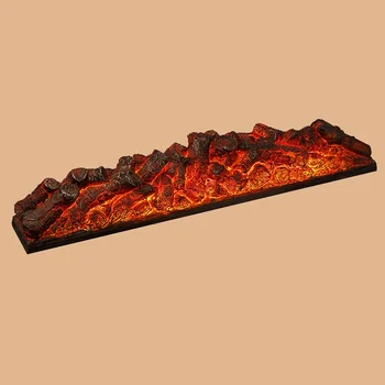 

Realistic Wood Log LED Ember Bed Insert for Electric Fireplace Pit Open Hearth / Made of Polymer