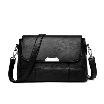 

PU Leather Women's Handbags Fashion Thread Bags Ladies New Soft Leather Shoulder Bags For Women Messenger Bags