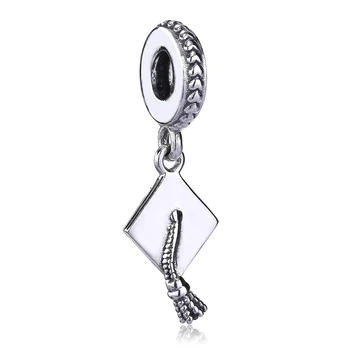 

New 925 Sterling Silver Bead Charm Vintage Hard Work Pays Off Graduation Pendant Beads Fit Pandora Bracelet Diy Jewelry