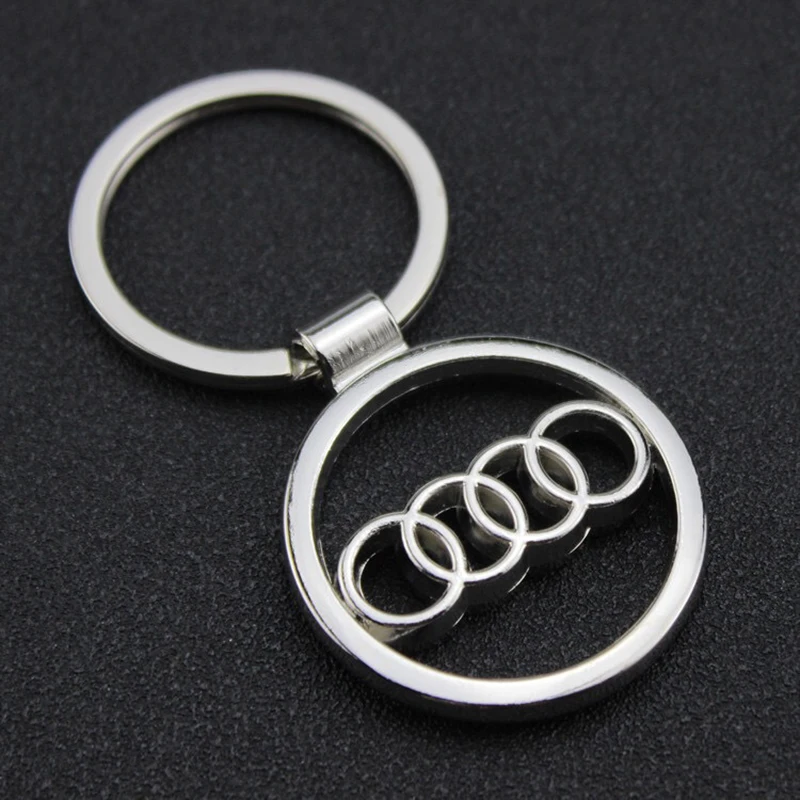 

1Pcs Excellent quality metal hollow For audi a3 a4 a5 a6 a7 a8 Q3 Q4 Q5 Q6 Q7 b8 b6 c6 8p b7 c5 8v b5 car styling logo keychain