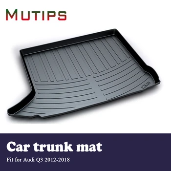 

Mutips 1Set Car Cargo rear trunk mat For Audi Q3 2012 2013 2014 2015 2016 2017 2018 Boot Liner Tray Anti-slip mat Accessories