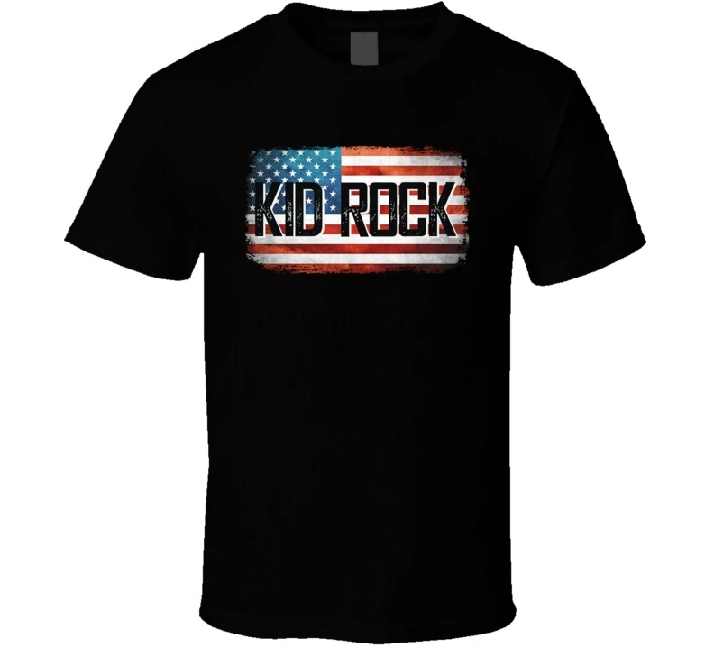Kid Rock American Pride кантри музыка концертный Вентилятор Мужская Футболка черный |