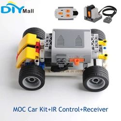 Kit de blocs de voiture, boîte à piles AA, jeu de briques m motor PF, récepteur de télécommande IR, compatible avec les fonctions d'alimentation legoeds, partie MOC 