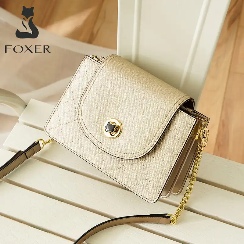 gold leather evening bag