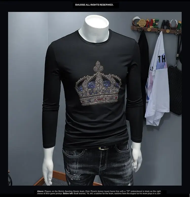 AH11657Fashion мужские Топы И Футболки,, Подиумные роскошные, известный бренд, Европейский дизайн, короткие, с принтом, вечерние, стильные футболки, мужская одежда