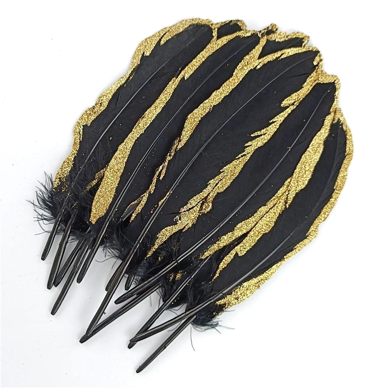 Gold Dipped Goose Feathers 6