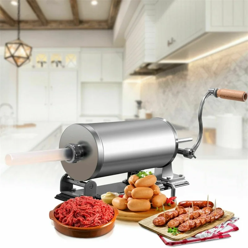 3.6 L Sausage Stuffer Maker Meat Filler Machine Tainless Steel and
