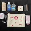 Women Canvas Cosmetic Bag Cute Embroidery Makeup Bags Girls Lovely Cloth Wallet Cotton Zipper Purse Storage Organizer Pencil Bag 3