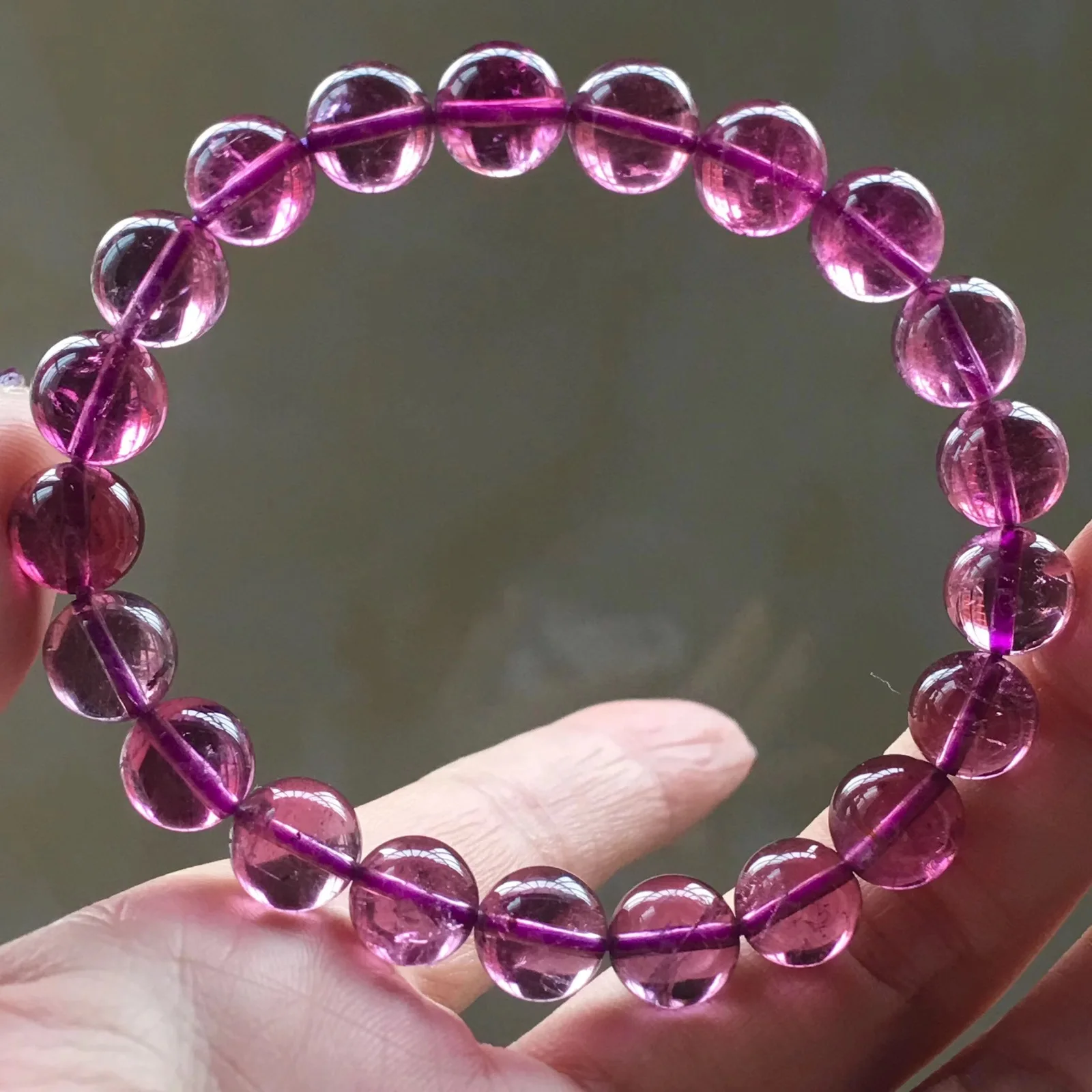 

Natural Brazil Vitreous Purple Tourmaline Solid Color Tourmaline Bracelets a Thing Lucky Amulet Women's Bracelets