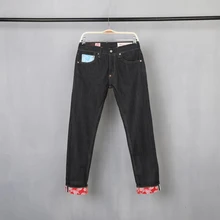 Evisu Новые повседневные дышащие высококачественные теплые мужские джинсы с карманами мужские Брендовые прямые с принтом толстые мужские брюки E6126