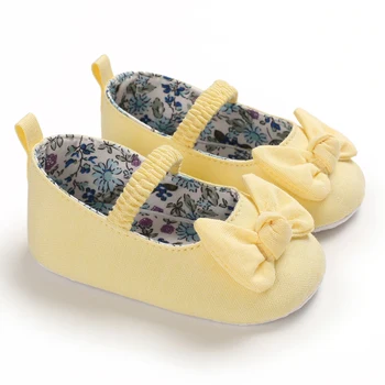 

FOCUSNORM Toddler Baby Girls First Walkers Summer Shoes Non-slip Party Bow Leather Breathable Princess Shoes 0-18Months