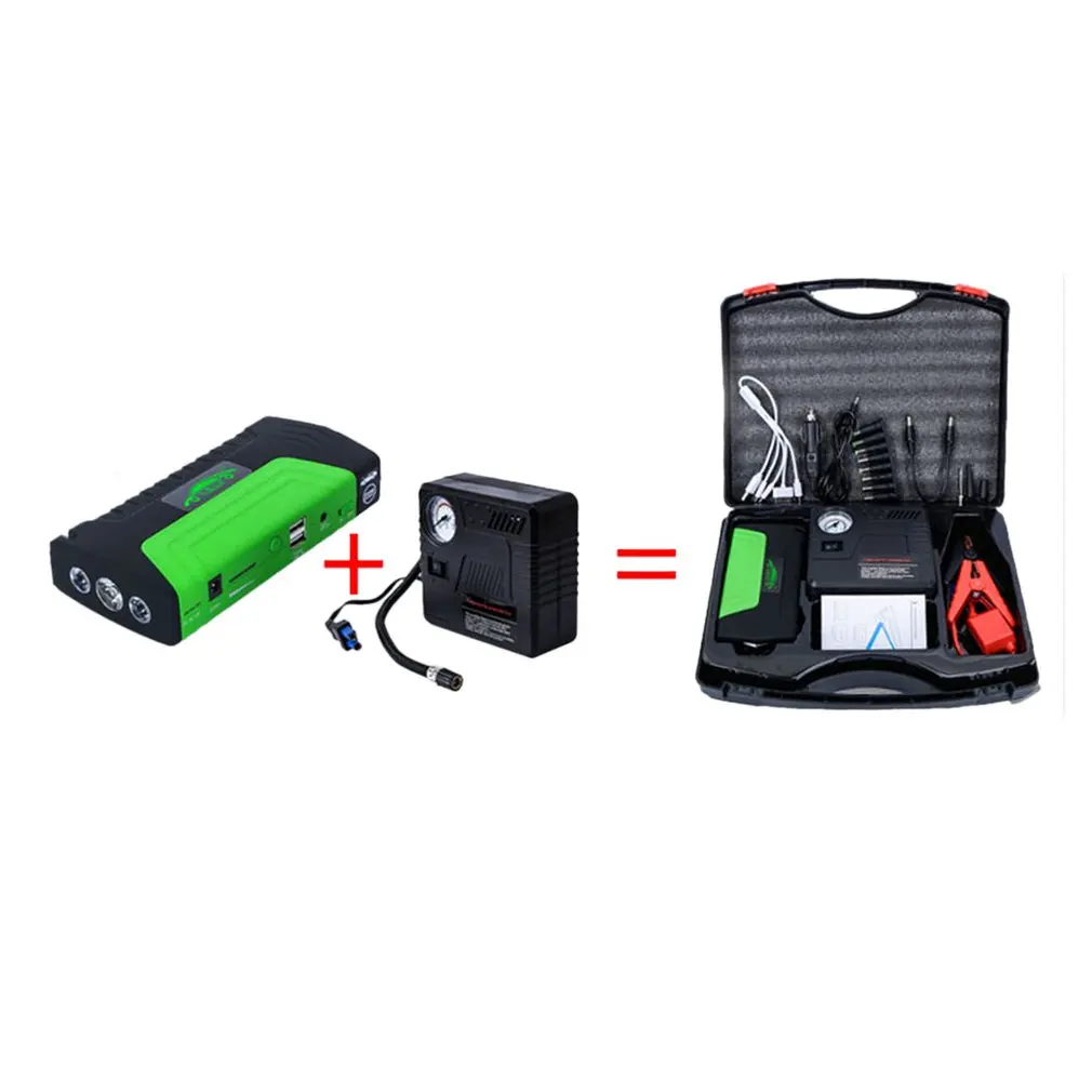 TM-17 13800mAh Портативный аварийный аккумулятор автомобильный багажник Электрический надувной насос 12V зарядное устройство стартер бустер