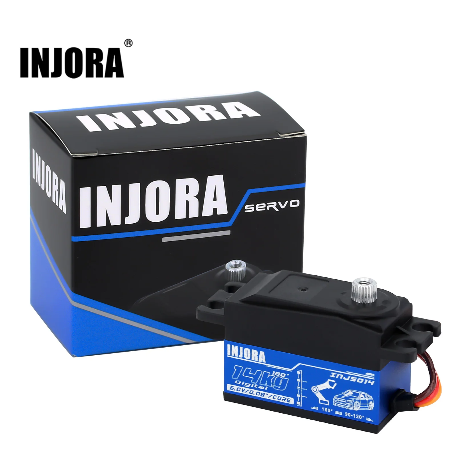 INJORA Metal Gear 14KG INJS014 Digital Core Servo for 1/10 RC On-Road Touring Drift Car Tamiya Kyosho Helicopter Model |