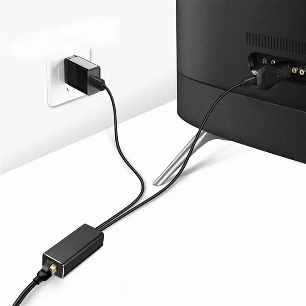 JP-S7 Ethernet-адаптер для микро-флеш-накопителя USB RJ45 10/100 Мбит сетевой карты для пожарных ТВ карты Chromecast Micro2.0 Trasfer данных