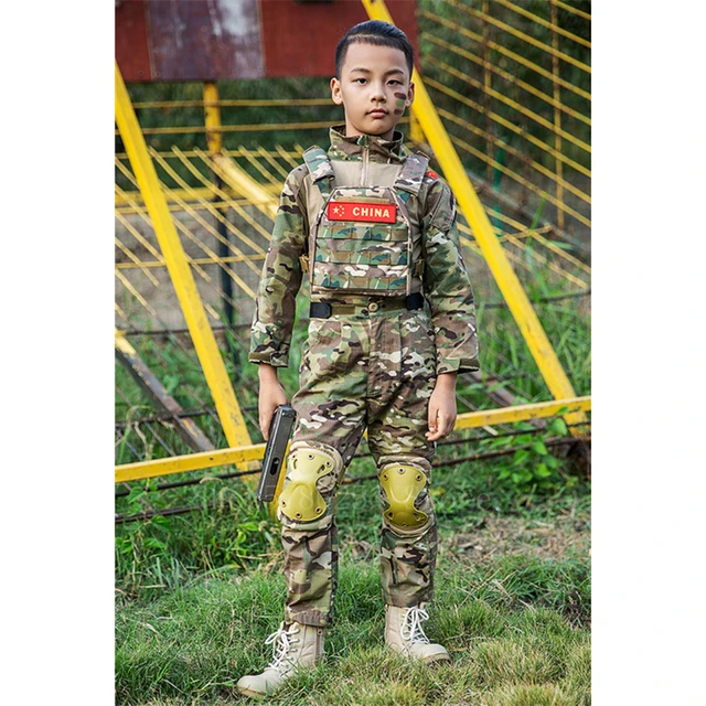 Uniforme Militaire Pour Enfants, Combinaisons De Combat Tactiques, Veste Et  Pantalon, Ensemble De Camouflage Airsoft, 2 Pièces, Costume Spécial Swat De  L'armée Pour L'entraînement - Randonnée Pantalon - AliExpress