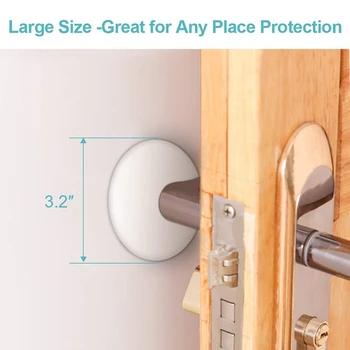 

Door Stopper Wall Protector, 5 Pcs Large Door Knob Protector Door Stop Silicone Door Knob Wall Protector Shield, 3.2 Inch White