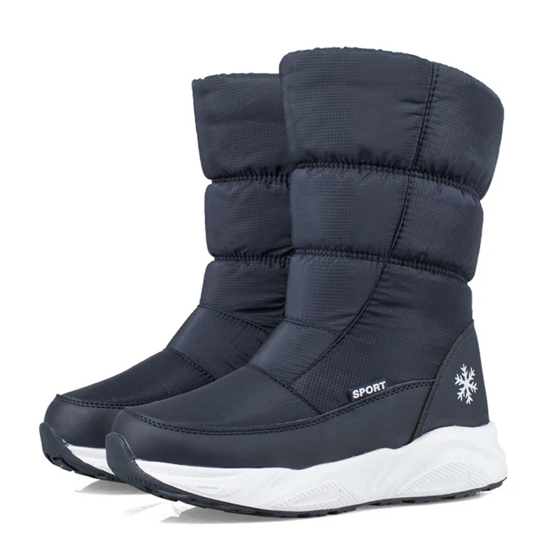 Tanie Damskie buty śniegowe 2019 platforma ciepłe grube pluszowe buty zimowe wodoodporne antypoślizgowe buty zimowe botas de mujer