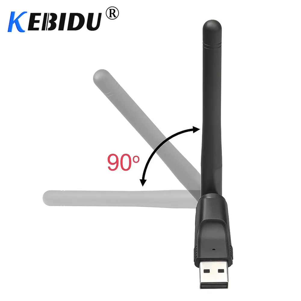 Kebidu Mini 150M USB 2 0 WiFi беспроводная сетевая карта 802 11 b/g/n LAN адаптер с поворотная