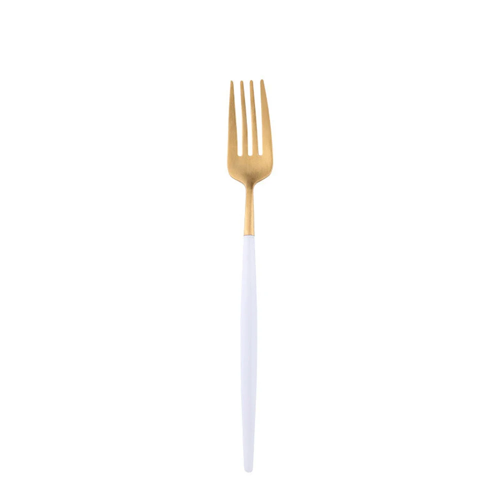 Золотая посуда из нержавеющей стали столовые приборы вилка ложки нож для повседневного использования или путешествия - Цвет: 6