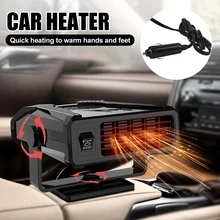 

Car Heater 12V/24V Plug In 360 Degree Adjustable Electric Heating Fan 2 Modes Glass Windshield Defogging Defroster Accessories