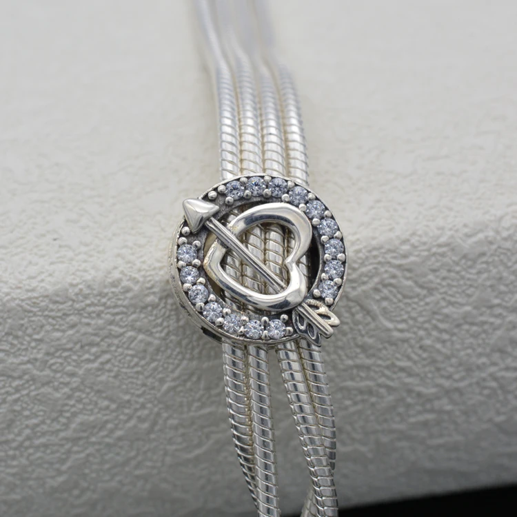 

love at first sight Beads Reflections Clip Charms 925 Sterling Silver Bracelet Women Europe Birthday Gift Jewelry