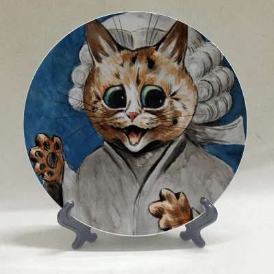 Художественная тарелка Луи Вайн, настенная тарелка, животные, кошки калейдоскоп, декоративная тарелка на стену, подвесная тарелка, украшение фона - Цвет: U