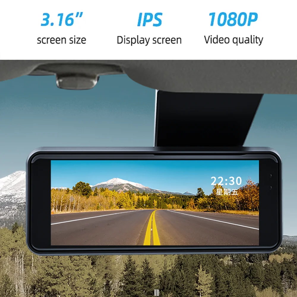 

3.16inch Wifi Full HD 1080P camera dash cam Night Vision G sensor Auto Car Video DashCam Recorder Front and Rear Double Record