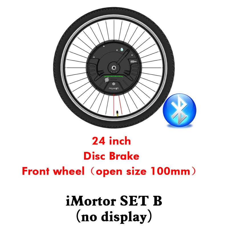 24inch disc brake B EJOYQI iMortor 3 36 В 350 Вт Электрический велосипед мотор колеса 2" 26" 2" 700C комплект для переоборудования электрического велосипеда с батареей 7.2Ah - Цвет: 24inch disc brake B