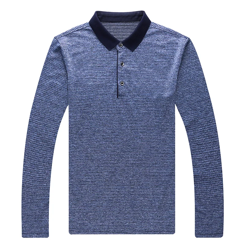 Новинка, модная брендовая одежда, рубашки поло, мужские рубашки с длинным рукавом, приталенные, со стоячим воротником, одноцветные, рубашки, повседневная мужская одежда