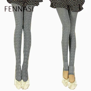 

FENNASI Winter Sticky Women Warm Tights Female Fashion Sweet Vertical Stripe Pattern Comfortable Sexy Black Women's Pantyhose
