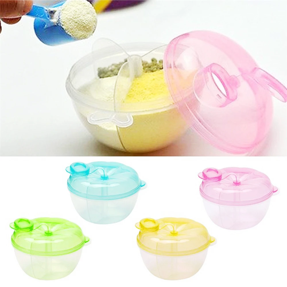 

Three-lattice Food box Portable Baby Infant Travel Milk Powder Dispenser Container Feeding Box mix container Food Storage