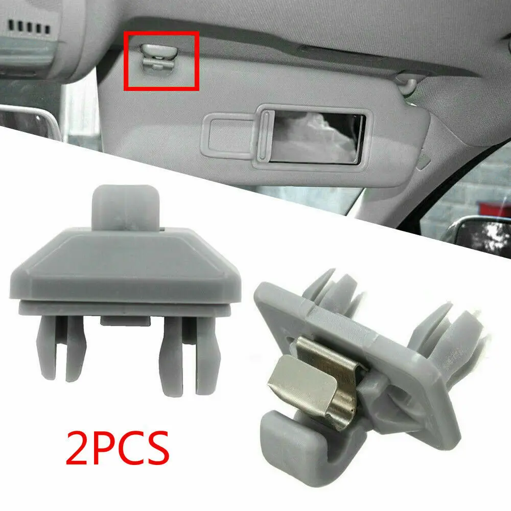 2pcs Black Inner Sun Visor Hook Clips Bracket Screws for Audi A1 A3 A4 A5 Q3