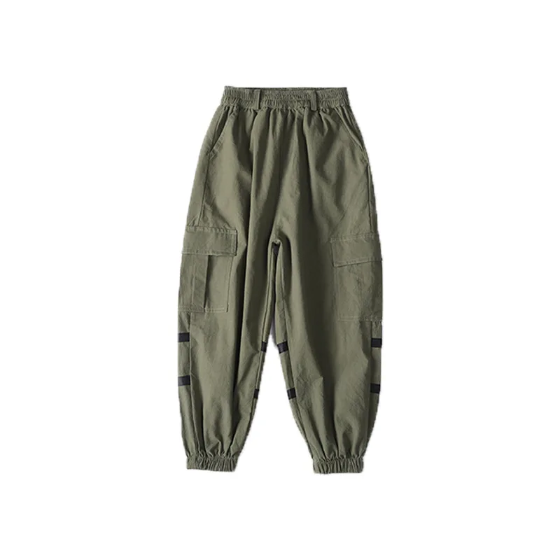 army green pants Крутая детская одежда в стиле хип-хоп свитер с высоким горлом зеленый топ, повседневные штаны для бега для девочек, костюм для джазовых танцев, одежда - Цвет: army green pants