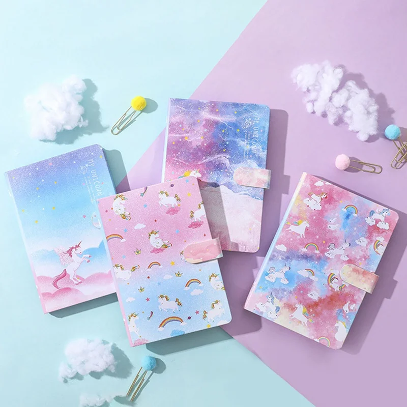 Kawaii Dream Единорог выстроенный планировщик Магнитная кнопка записная книжка ежемесячный недельный для планирования расписания школьные принадлежности