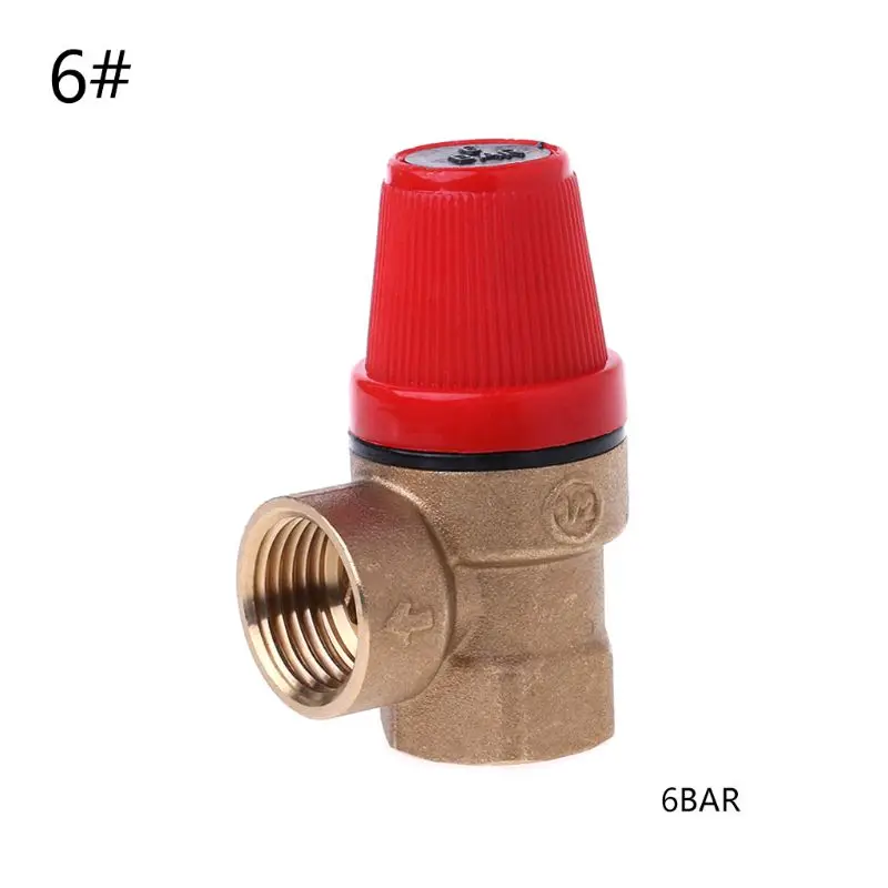 3/5/6/8 Bar Brass Safety Valve Drain Relief Swithch For Solar Water Heater Double Inner Wire - Цвет: 6 Bar