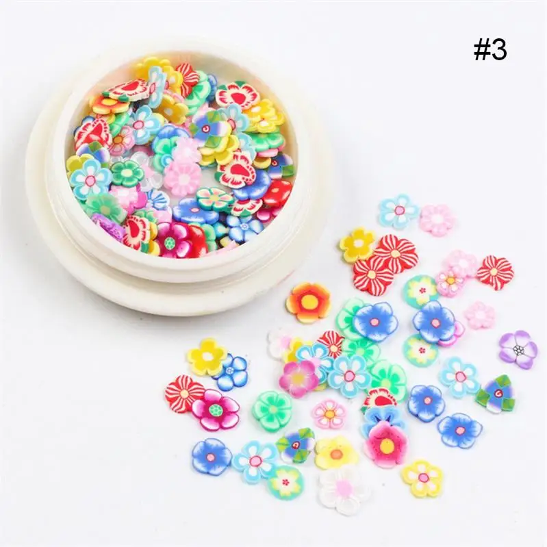 Pattern-3 1 коробка 3D крошечные милые украшения для ногтей художественные аксессуары звезда/мультфильм/цветок/фрукты/ракушка Fimo Ломтики для нарезки ногтей художественные украшения - Цвет: Pattern-3