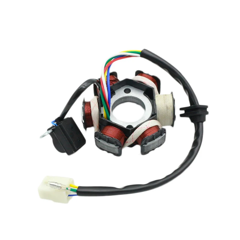 Магнитный статор с 6 катушками GY6 125cc 150cc Скутер ATV картинг-трубка Znen Jonway Taotao JCL