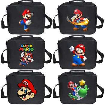 

New Boys Girls Super Mario Lunch Bag Worker Lunch Box Students Anime Lunch Bag Teenagers Bag Picnic Insulation Bag