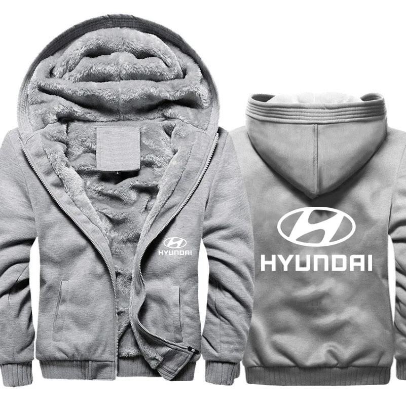 Толстовки для мужчин hyundai двигатель автомобиля логотип печати куртка для мужчин толстовки зима толстый теплый флис хлопок молния одежда реглан мужской спортивный костюм - Цвет: 806