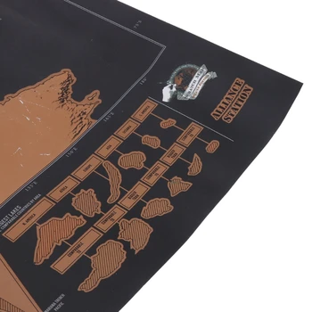 

World Map Travel Edition Deluxe Scratch Map Personalized Poster Traveler Gift 85WD