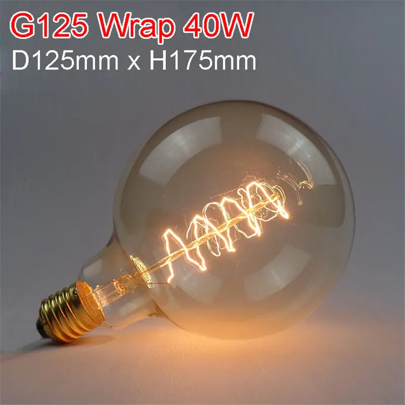 Ретро лампочка эдисона E27 220 В 40 Вт 60 Вт A19 ST64 T10 T30 T185 G80 G95 G125 нити Винтаж ампулы можно использовать энергосберегающую лампу или светодиодную лампочку