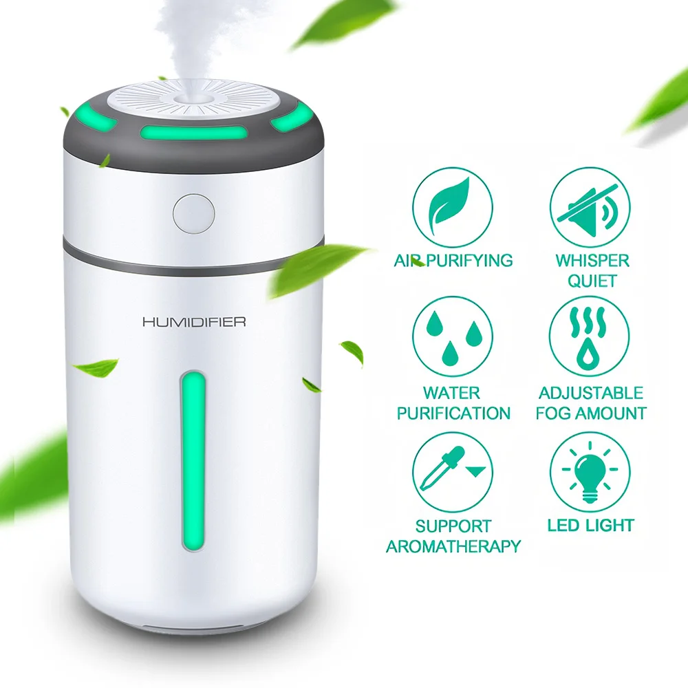 

Mini Car Air Humidifier Eliminate Static Electricity Clean Air Care for skin Nano Spray Technology Mute Design For Car Office