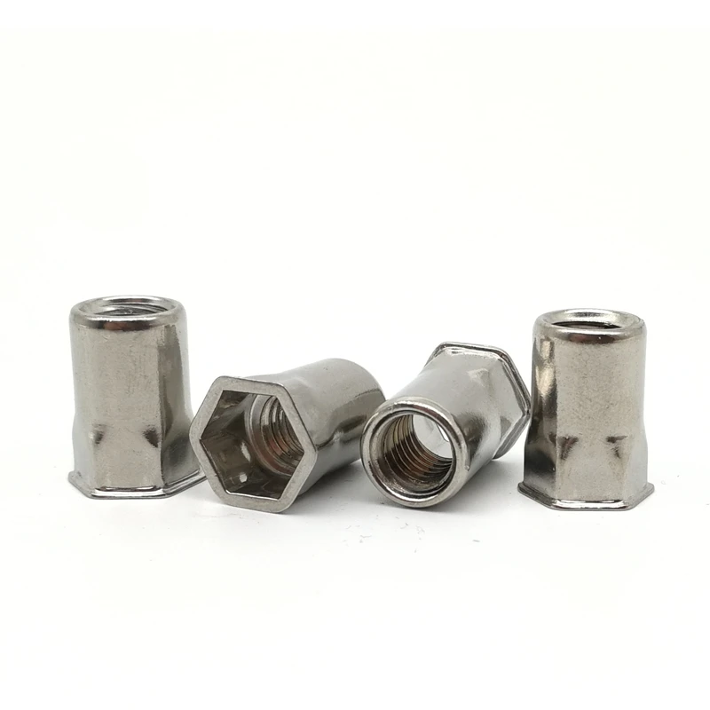 SUS304 Reduce head  hex rivet nut Stainless steel M3 M4 M5 M6 M8 M10 M12Insert nut Blind rivet small head