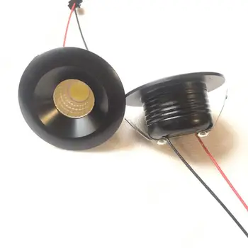 

1pcs Bright Recessed black Led Downlight Cob 3w Led Spot Light Decoration Ceiling Lamp Ac 110v 220v