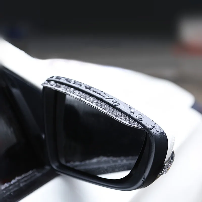 2pcs Carbon Fiber Printed Car Rearview Mirror Rain Eyebrow Visor Protecter for Volkswagen Beetle 2003