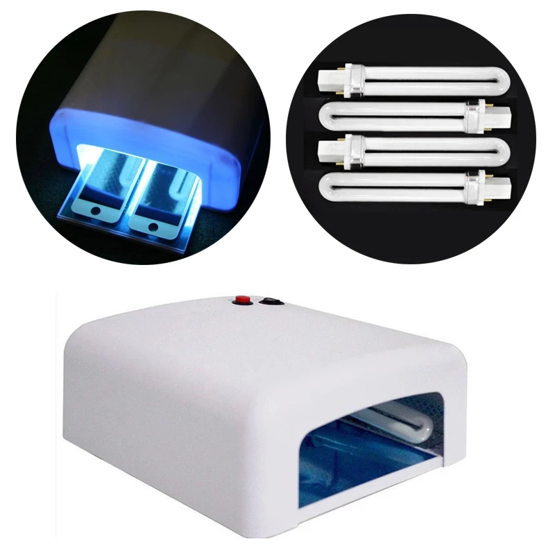 

Curing Light for Phone Screen Repairing UV Lamp Dryer Curing Lamp U-Shaped Bulb US Plug Cellphone Glass White LCD