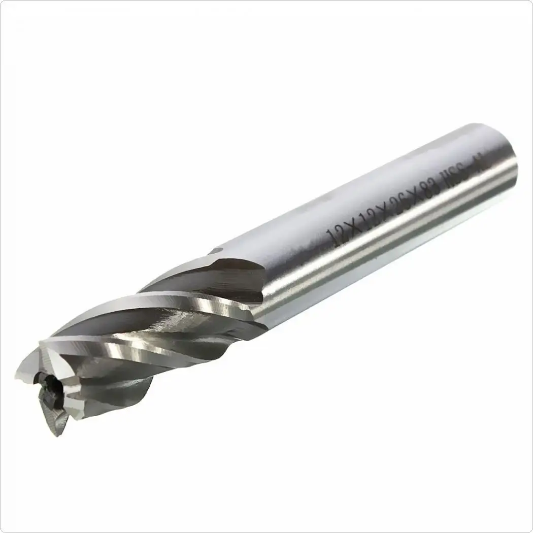 5PCS HSS CNC Straight Shank 4 Flute End Mill Cutter Drill Bit Tool 4/6/8/10/12mm