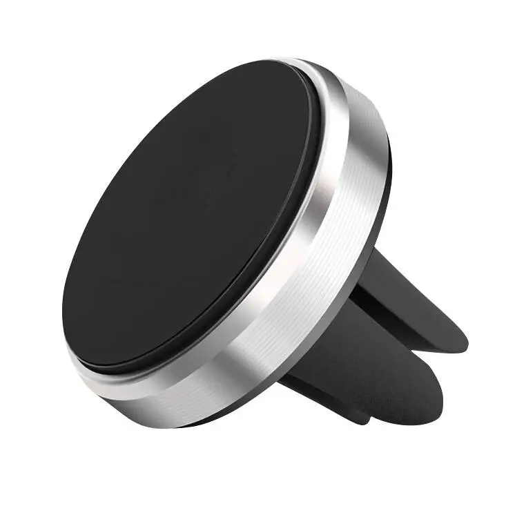 Универсальный Автомобильный кронштейн магнитный держатель для мобильного телефона Автомобильный воздушный вентиляционный кронштейн для IPhone X xmax 8plus 7plus Универсальный мобильный - Цвет: Silver