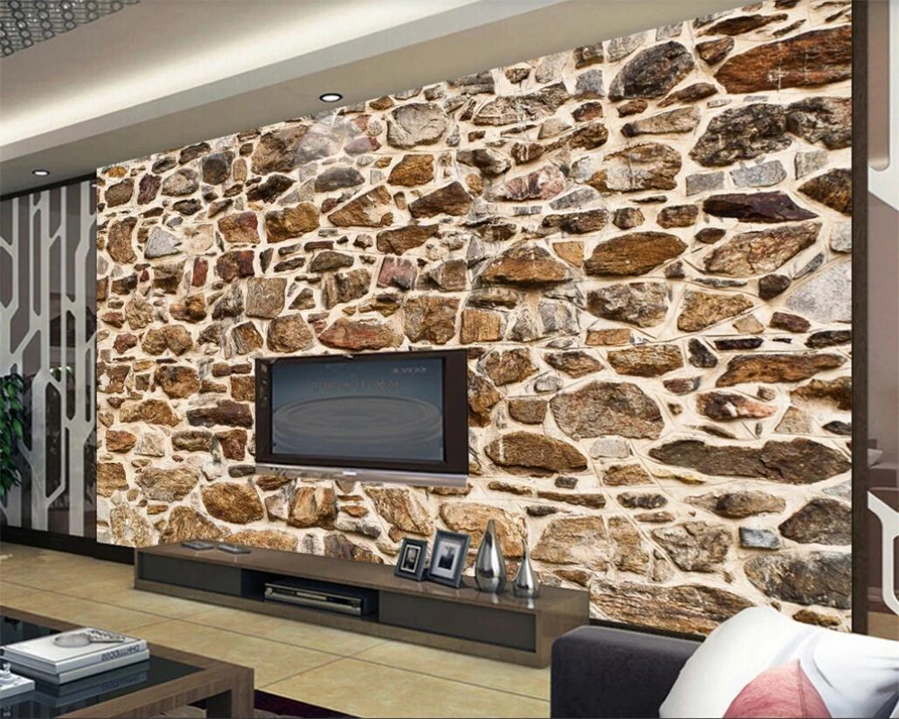 

beibehang wallpaper for walls 3 d Vintage retro papel de parede 3d embossed stone texture TV background wall paper papier peint